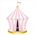 Retro carnival circus pink tent.